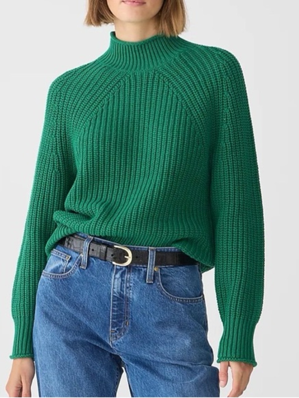 J Crew relaxed Rollneck in green